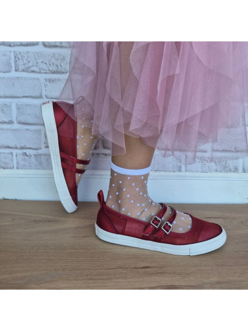 ⭐Converse Chuck Taylor All Star Dainty Mary Jane 7 Womens Mesh Park Red A17483F⭐ - Picture 4 of 10